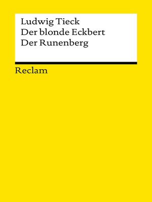 cover image of Der blonde Eckbert. Der Runenberg